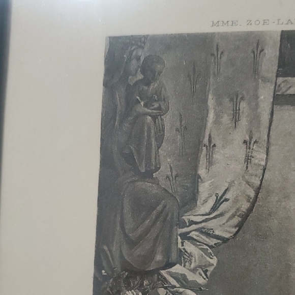 Vintage Black Framed Art Print Featuring St Joan Of Arc - Picture 4 of 7